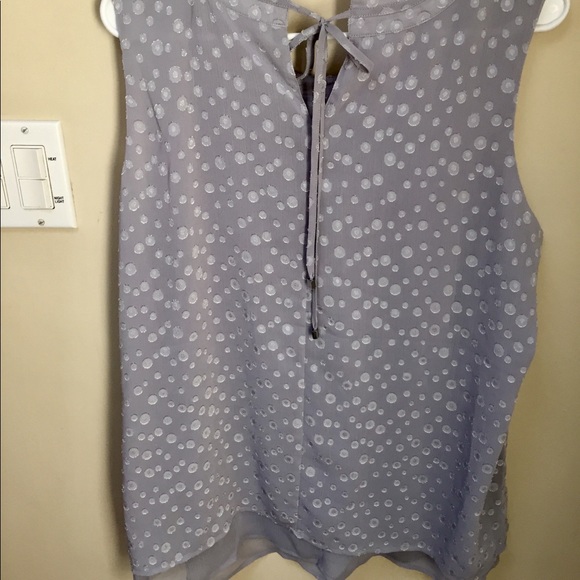 Roz and Ali Grey Sheer Blouse, Silver Detailing - Picture 2 of 8